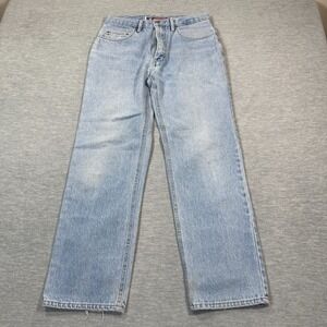 Javolis Jeans Men 31X30 Blue Straight Fit Vtg‎ Y2K Light Wash 100% Cotton